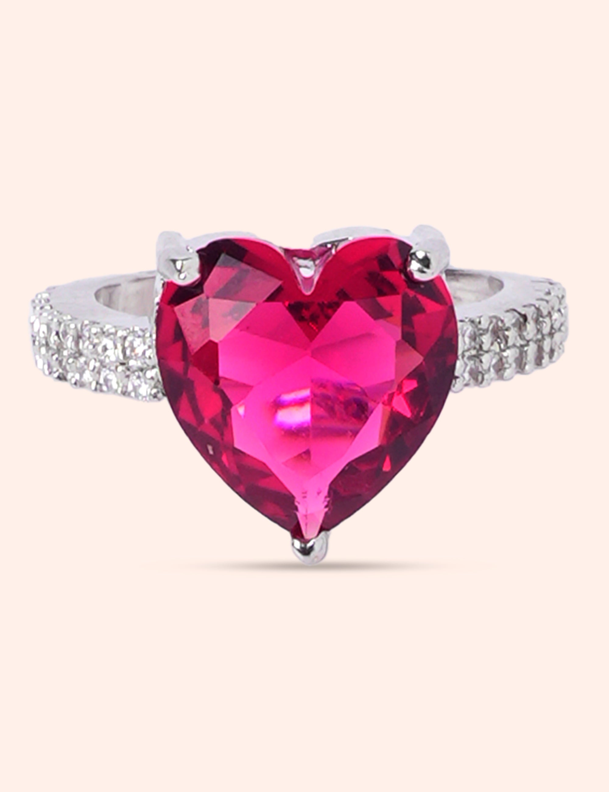 Royal Ruby Heart Ring