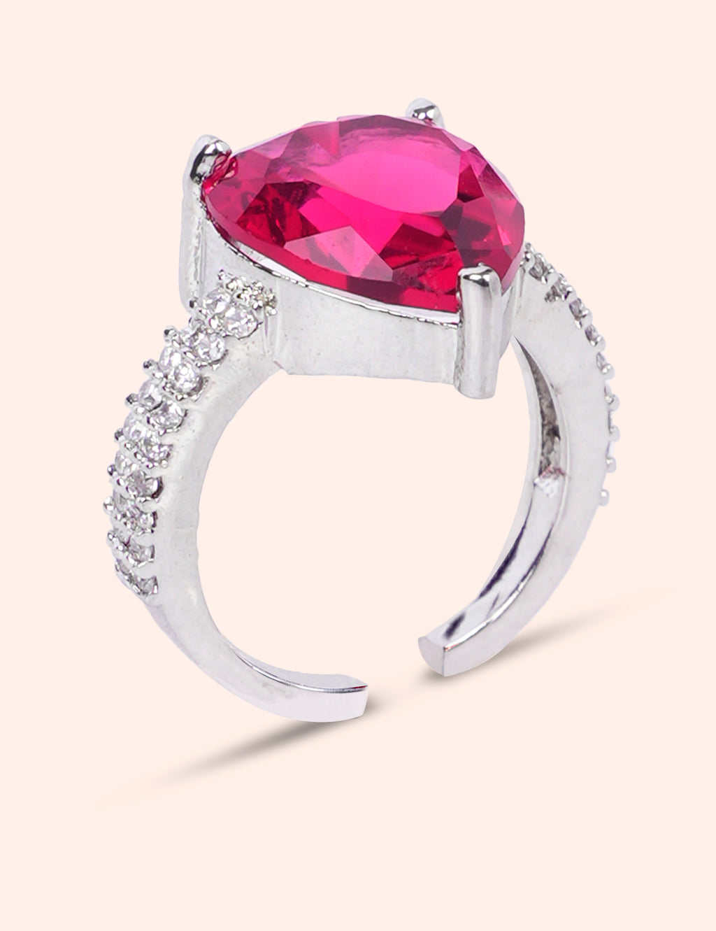 Royal Ruby Heart Ring