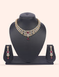 Ruby Shine Necklace & Zirconia Diamond Statement Set by N Dazzles Designs