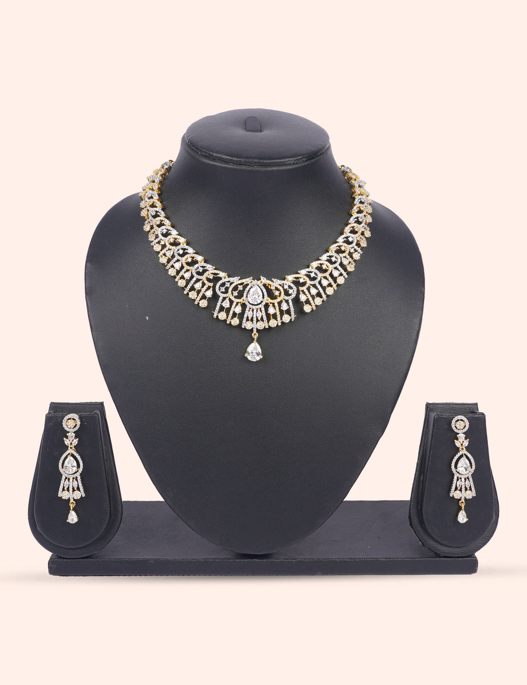 Shimmer Queen Set & Zirconia Diamond Statement Set by N Dazzles Designs