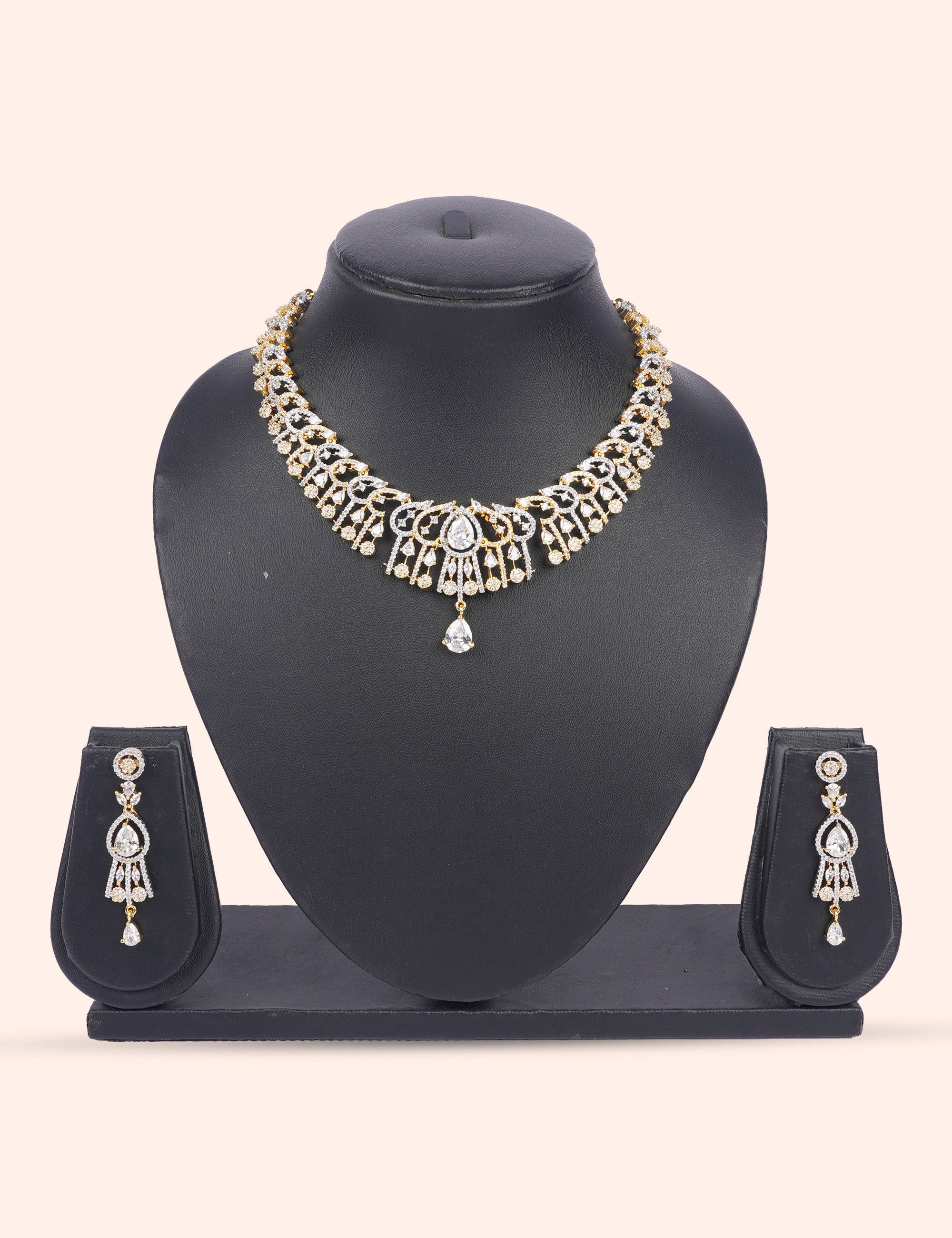Shimmer Queen Set & Zirconia Diamond Statement Set by N Dazzles Designs