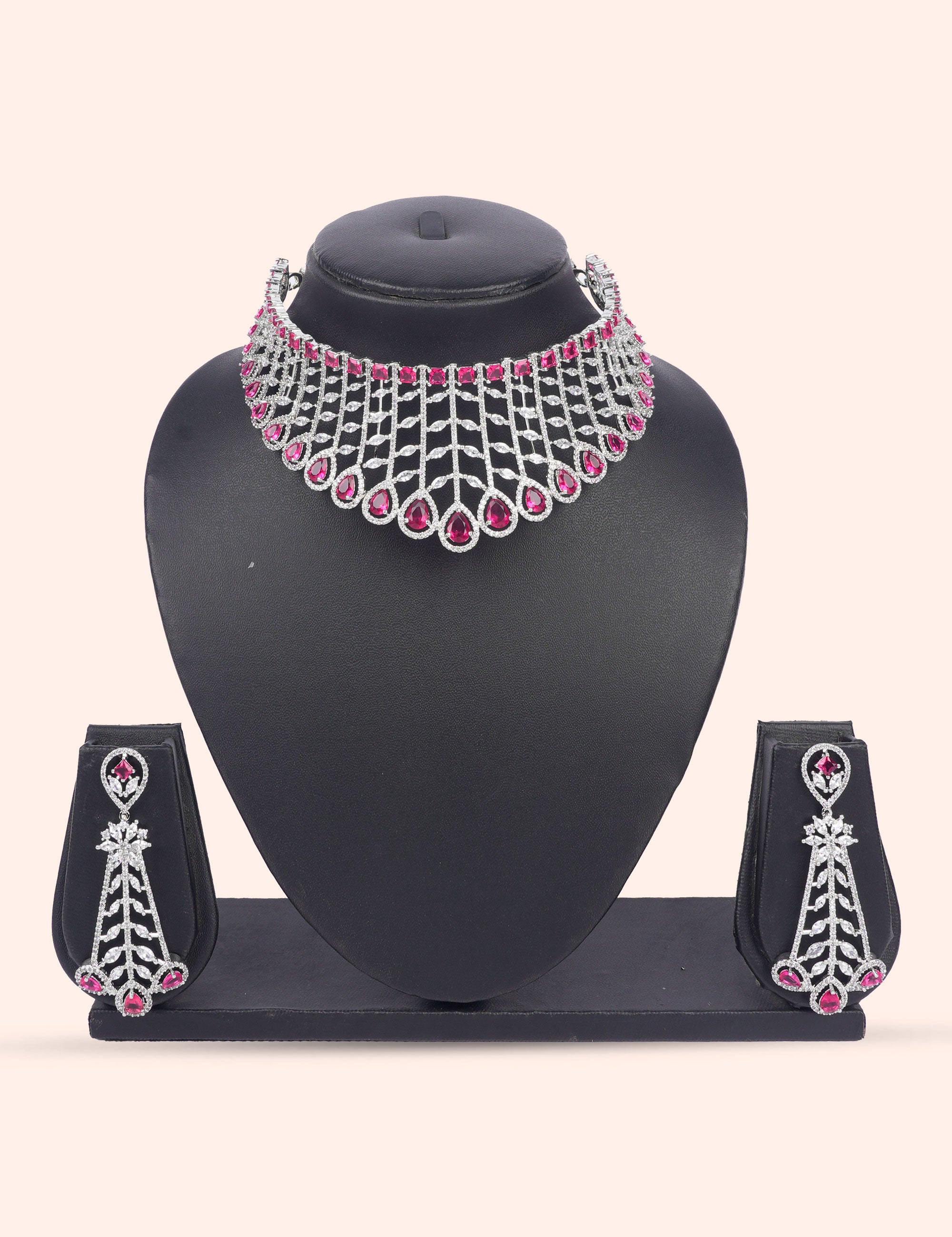 Veridian Rain & Zirconia Diamond Statement Set by N Dazzles Designs