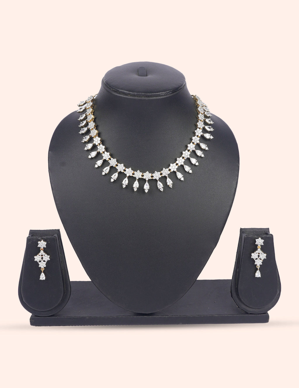 Amber Mist & Zirconia Diamond Statement Set by N Dazzles Designs