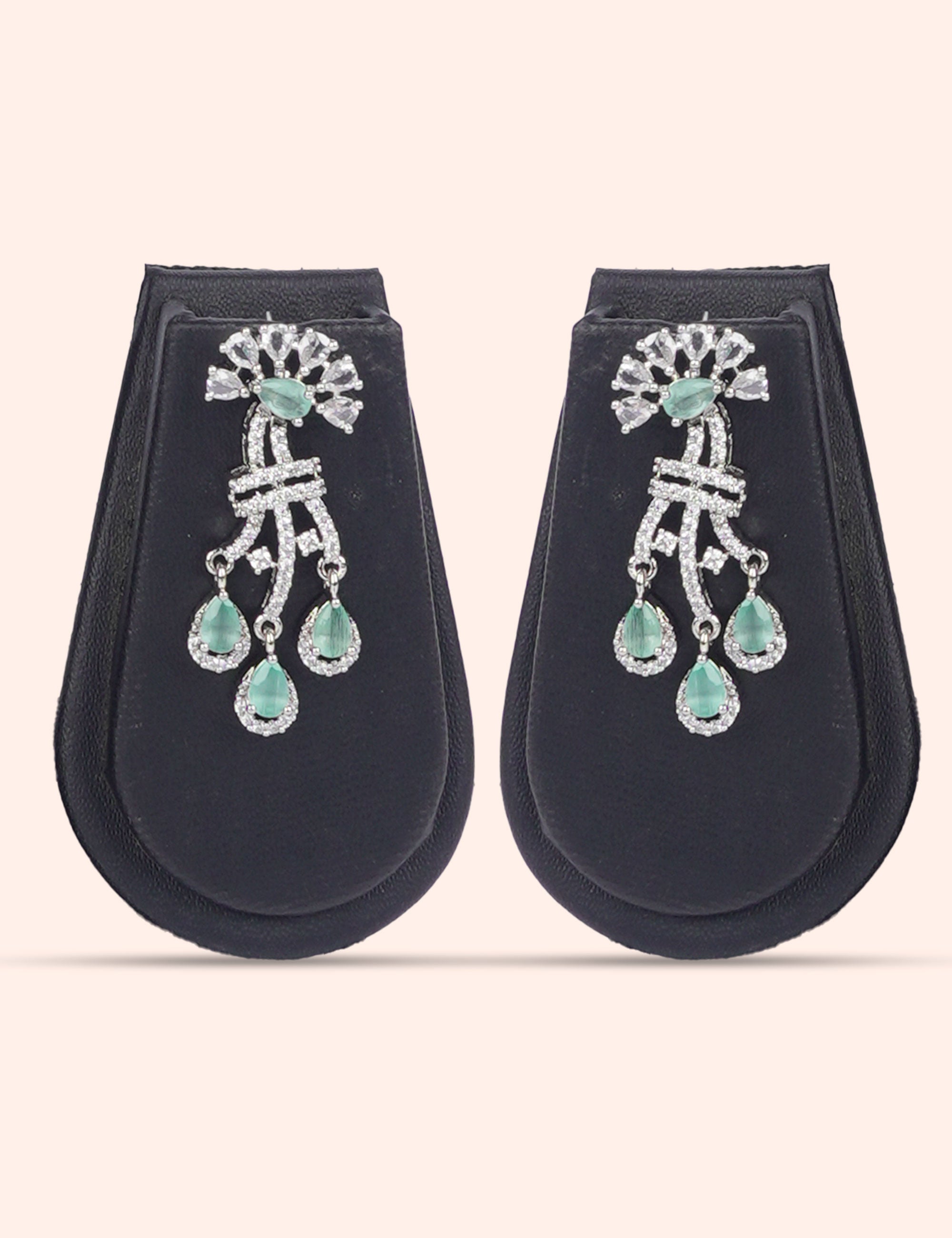 Frost Bloom & Zirconia Diamond Statement Set by N Dazzles Designs