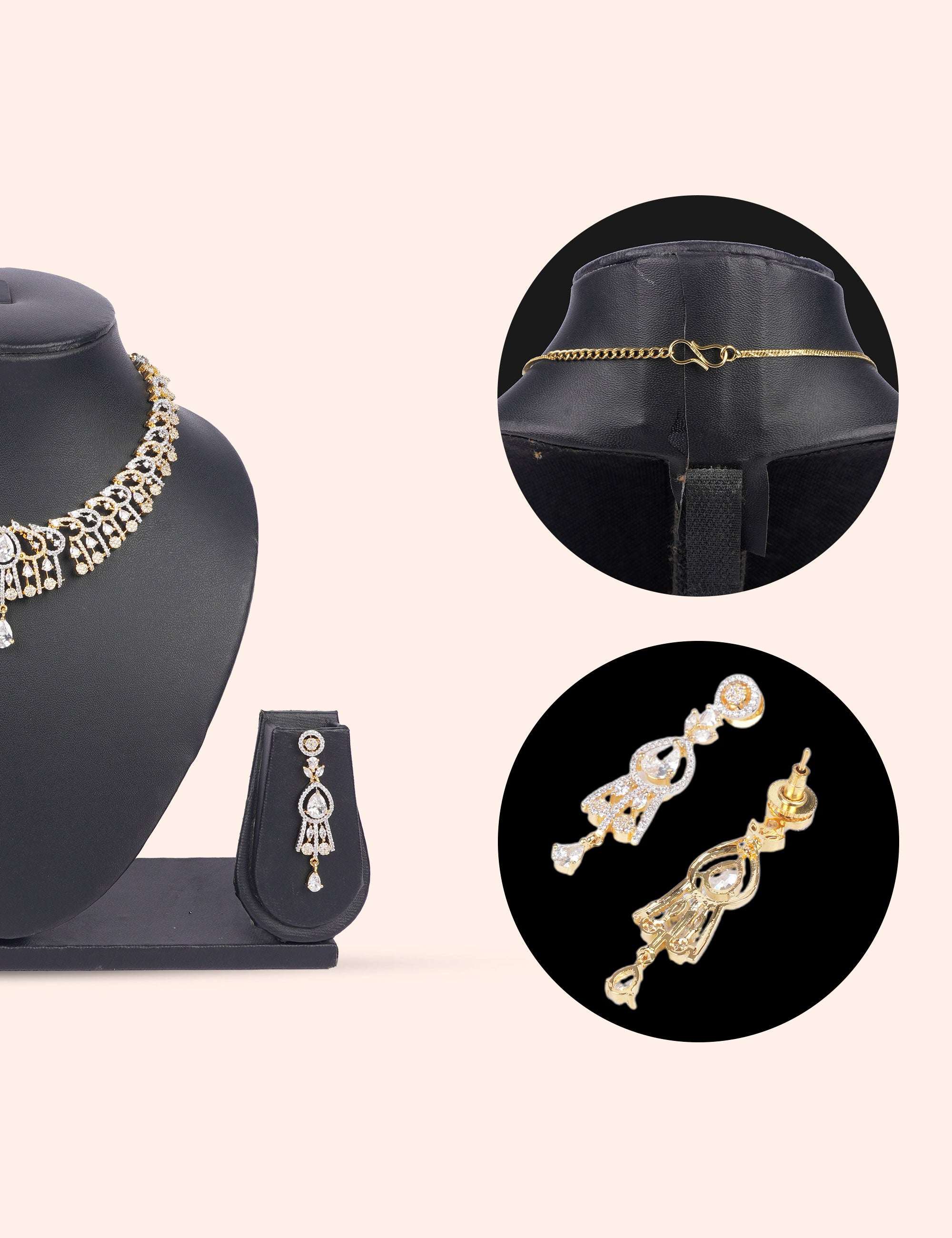Shimmer Queen Set & Zirconia Diamond Statement Set by N Dazzles Designs
