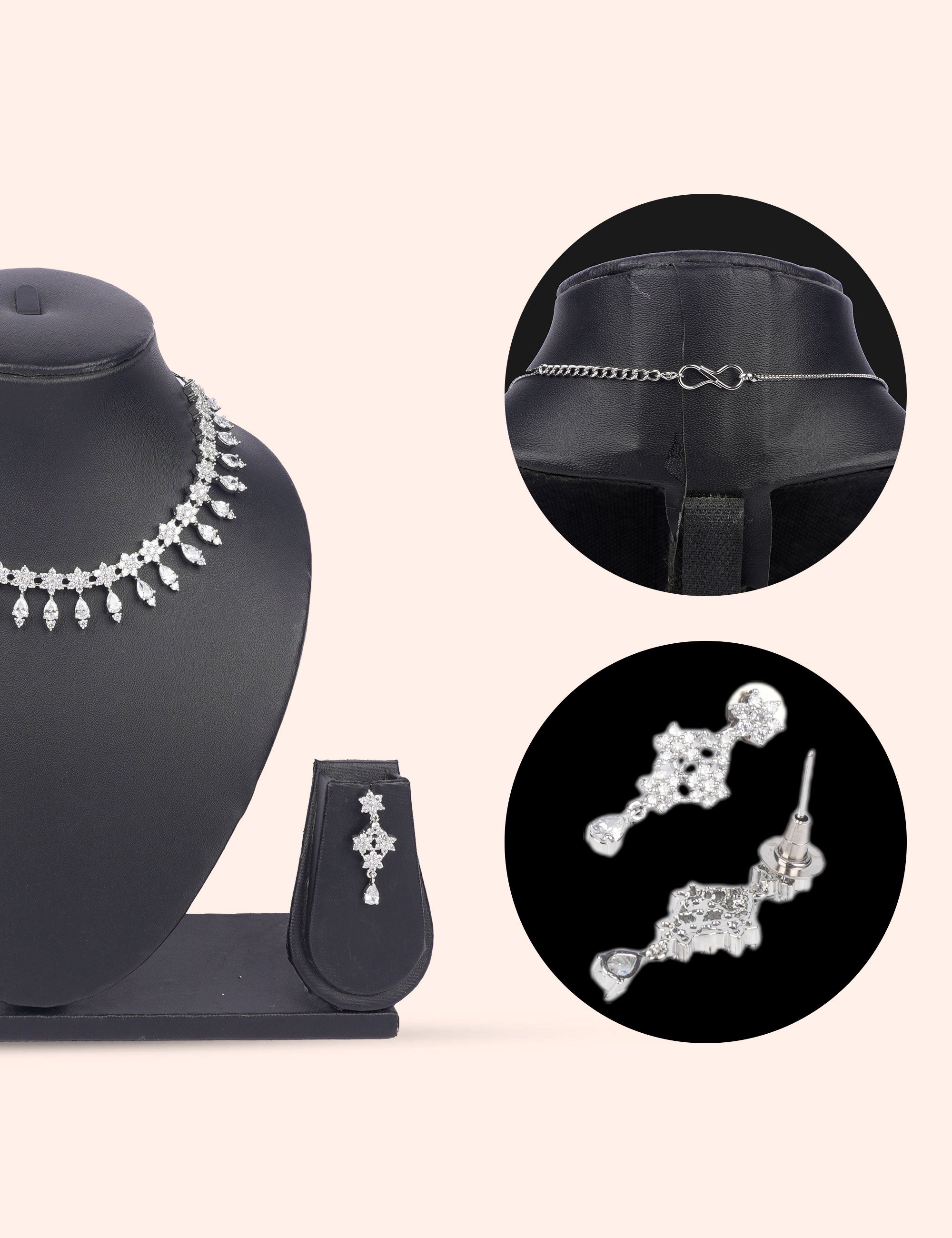 Diamond Drift & Zirconia Diamond Statement Set by N Dazzles Designs