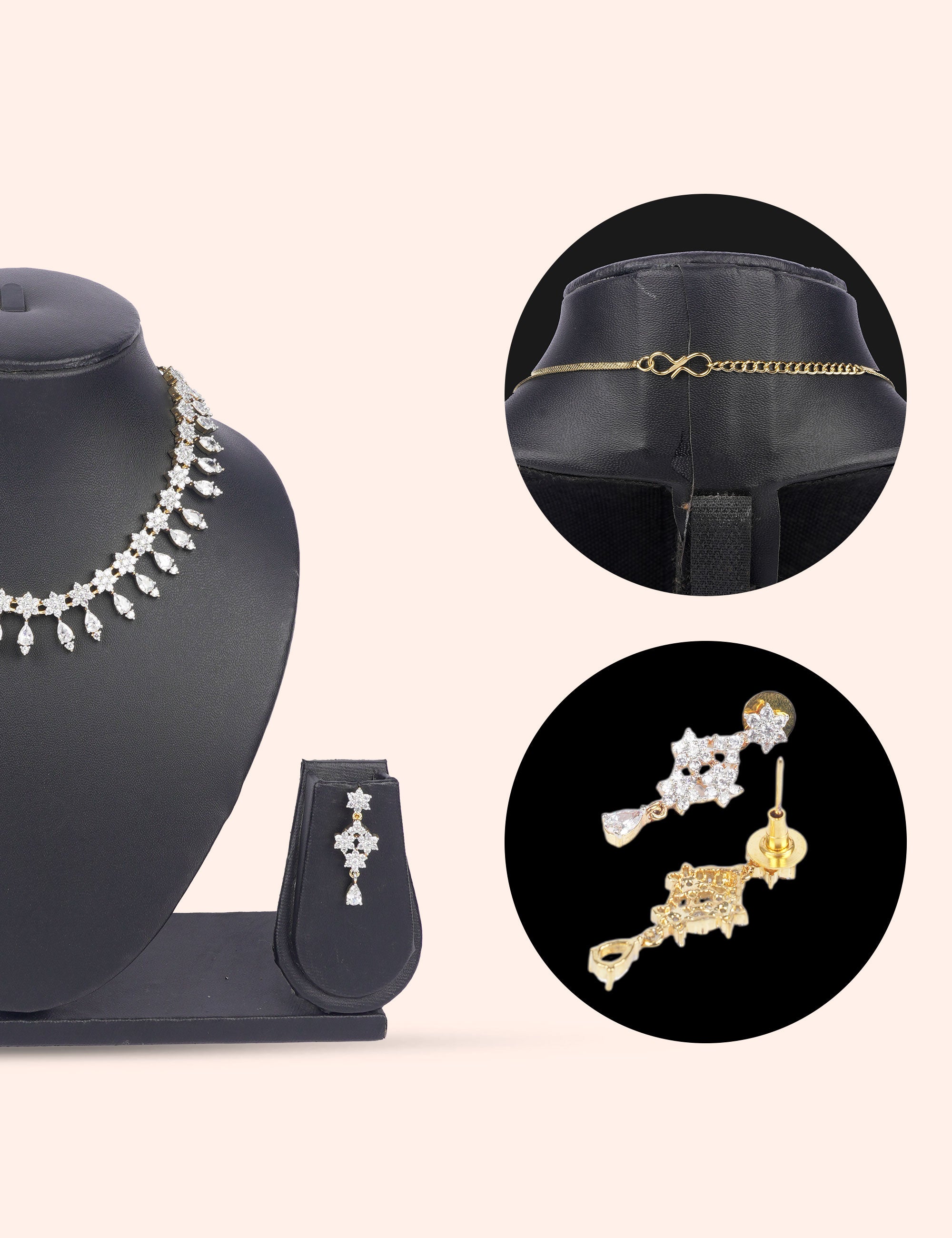 Amber Mist & Zirconia Diamond Statement Set by N Dazzles Designs