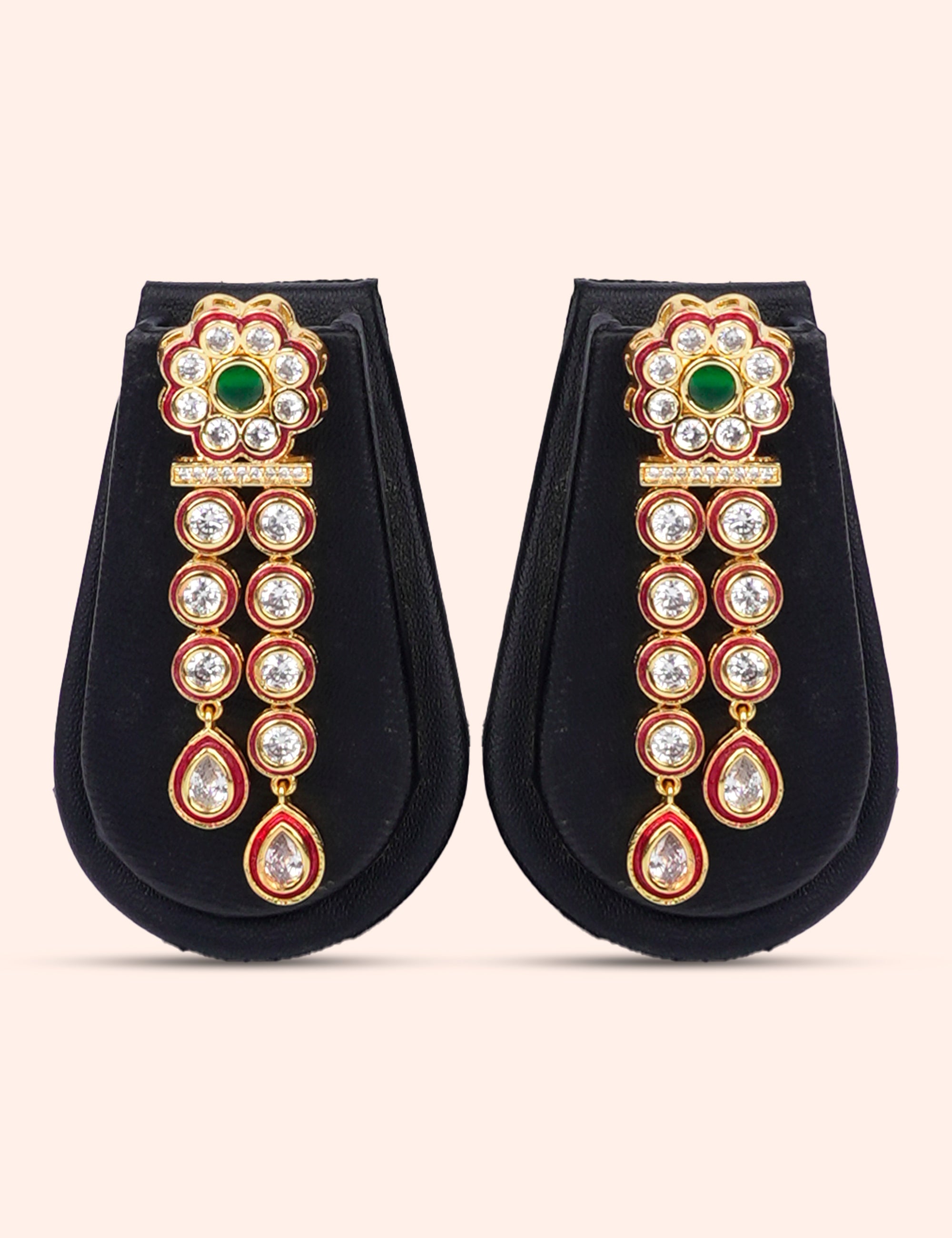 Classic Double Line Kundan Set