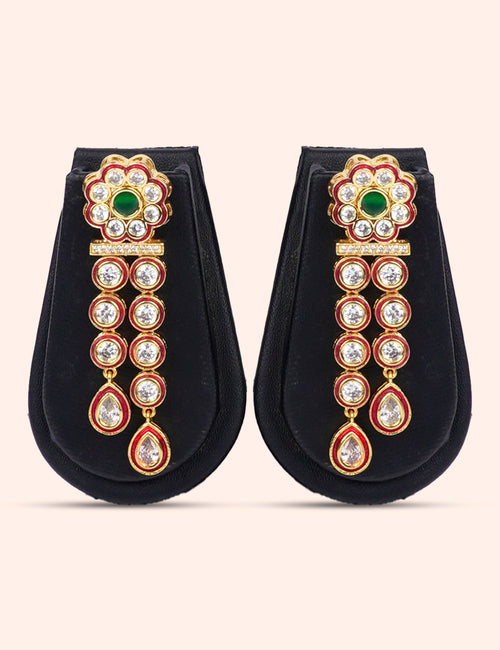 Classic Double Line Kundan Set