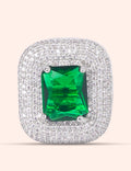 Princess Green Diamond Ring