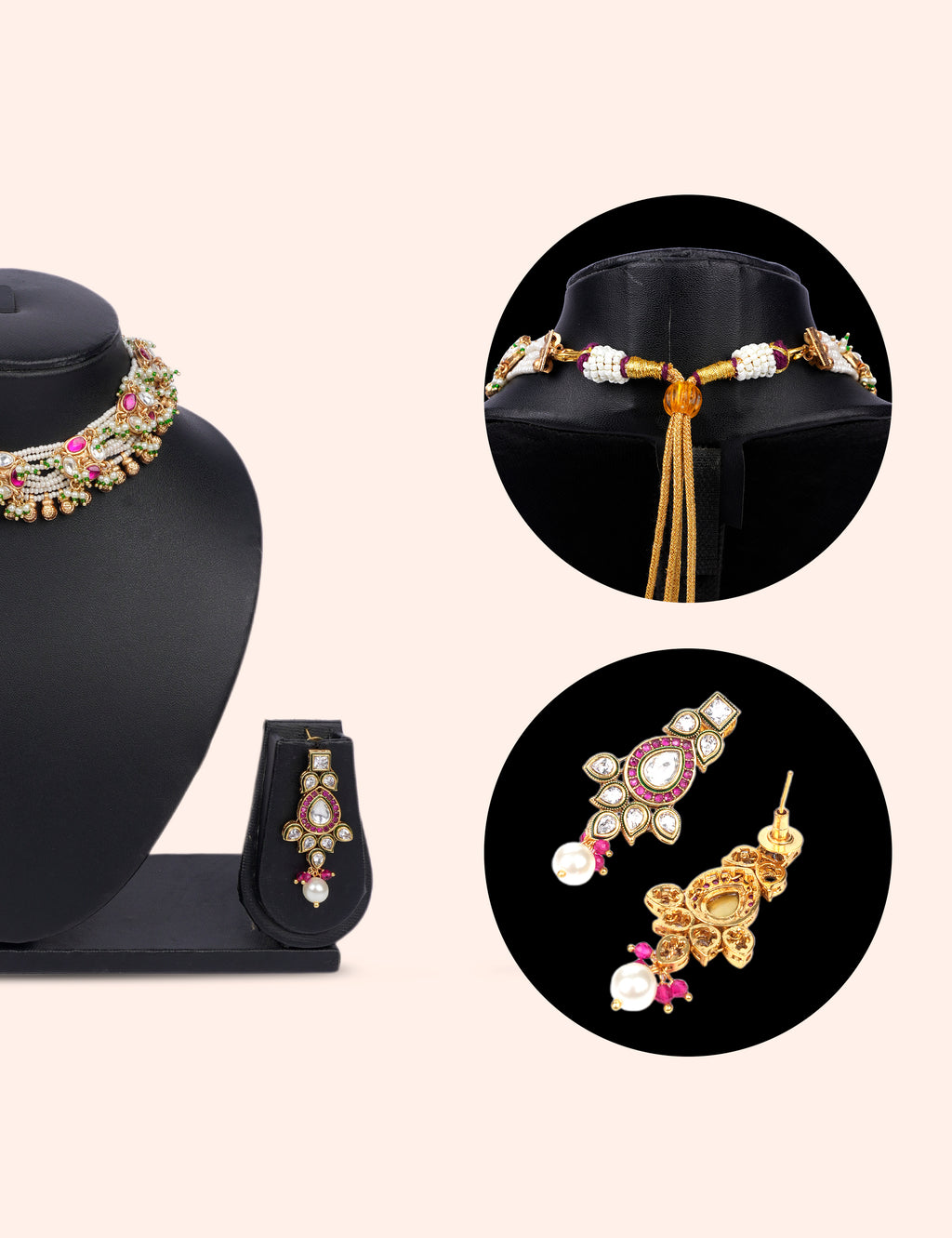 Floral Pearl Kundan Necklace