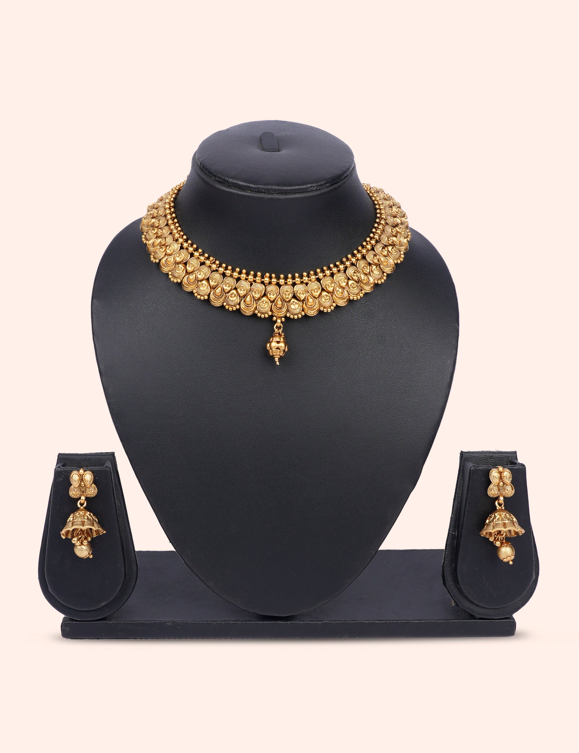 Gold Plated Kasu Necklace Set