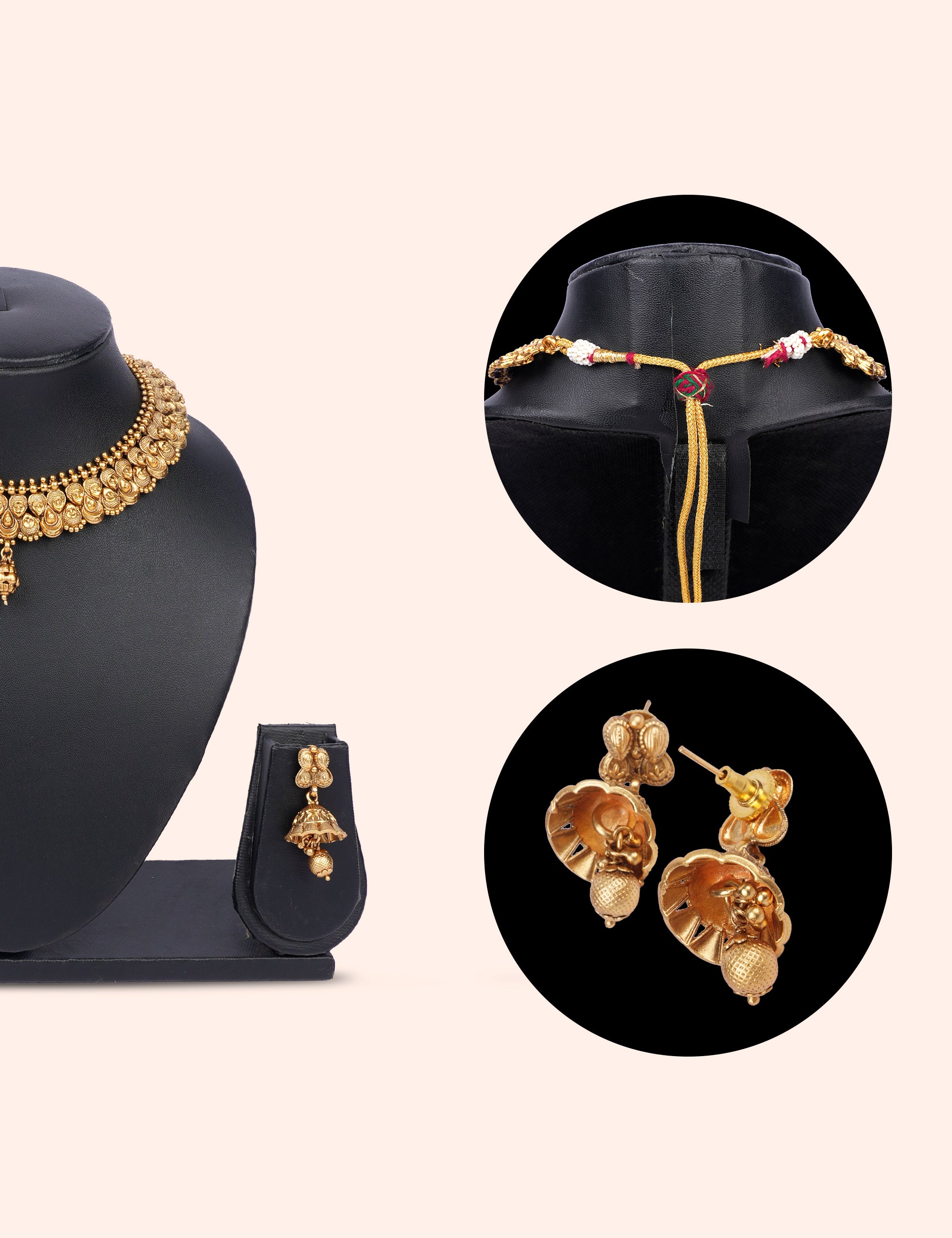 Gold Plated Kasu Necklace Set