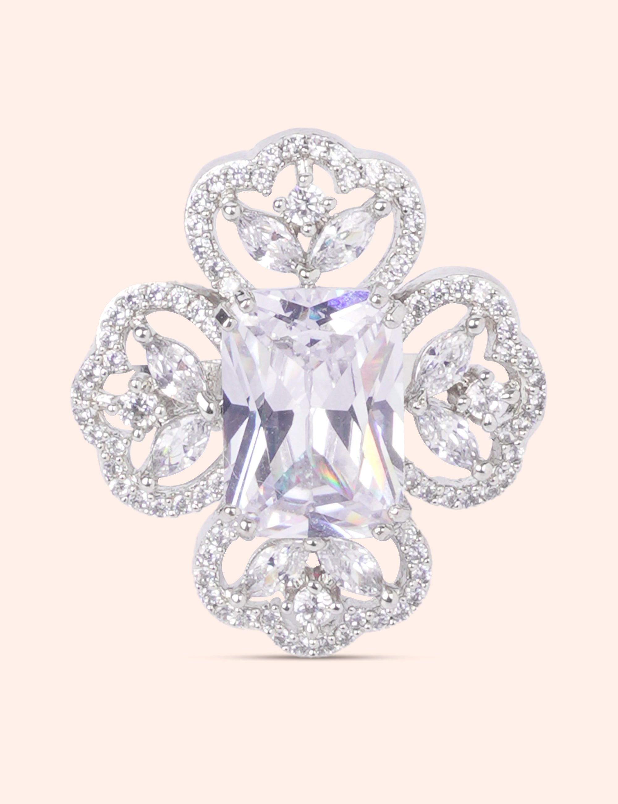 Elegant Stone Band Ring