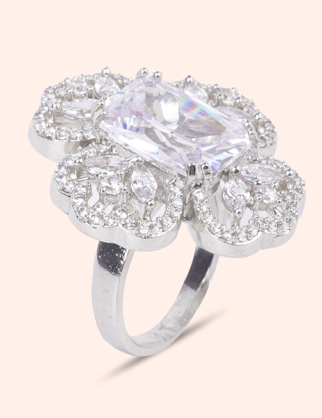 Elegant Stone Band Ring