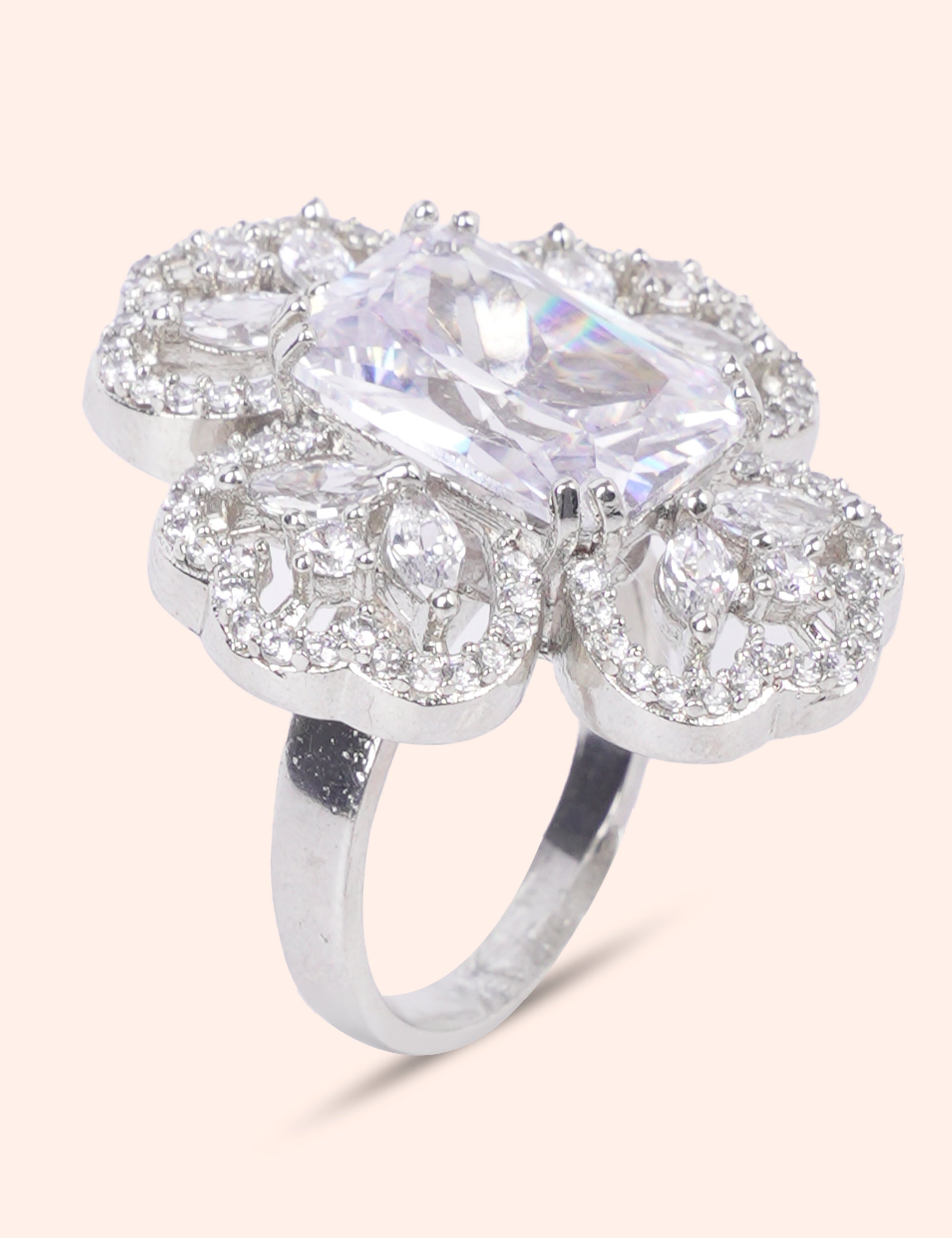 Elegant Stone Band Ring