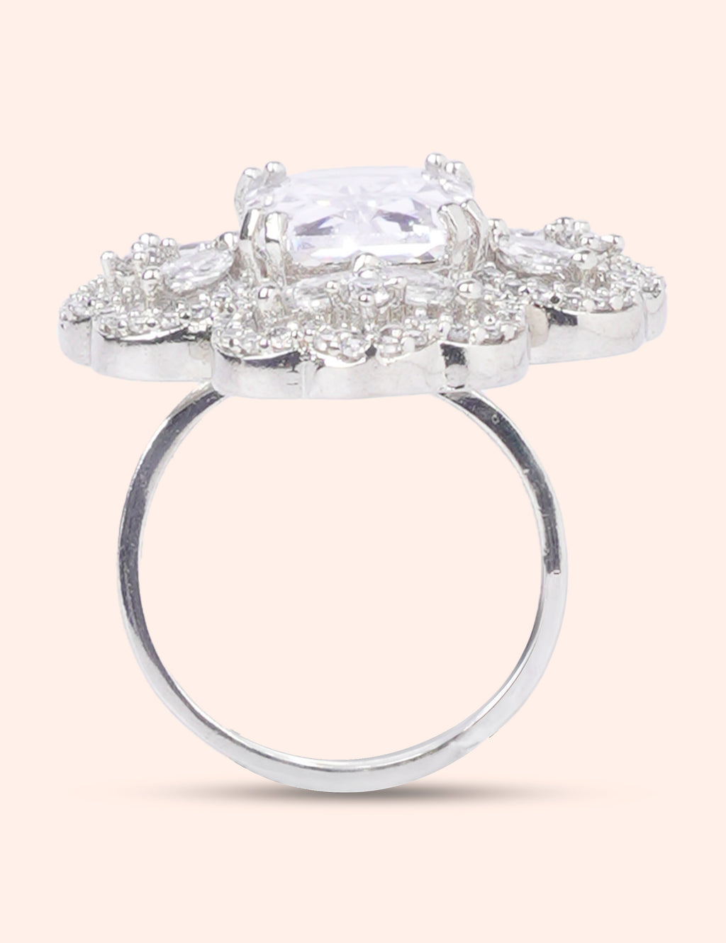 Elegant Stone Band Ring