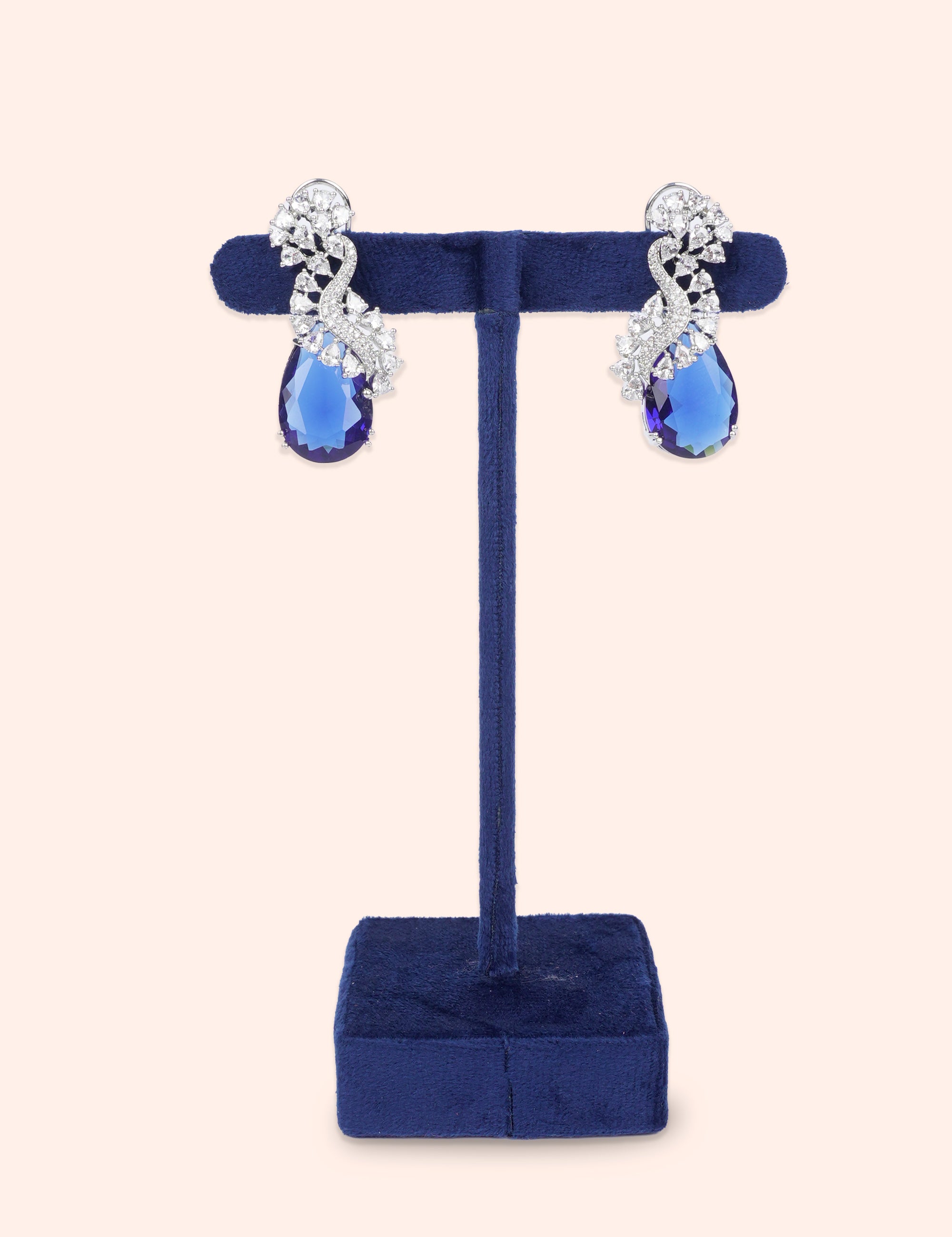 Regal Sapphire Drop Earrings