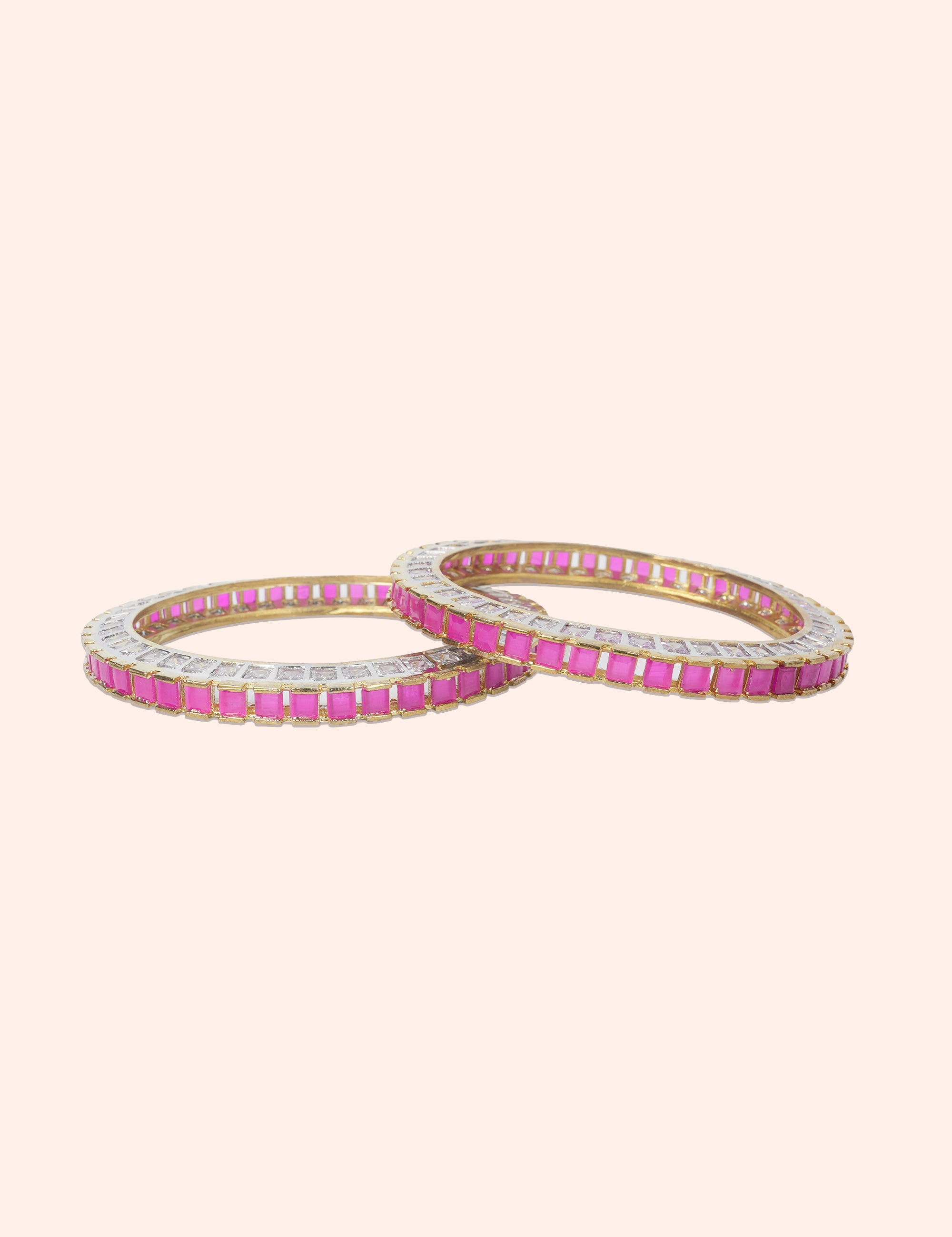 Royal Pink Sparkle Bangles