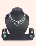 Regal Green & Zirconia Diamond Statement Set by N Dazzles Designs