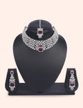 Royal Ruby Choker Set  & Zirconia Diamond Statement Set by N Dazzles Designs
