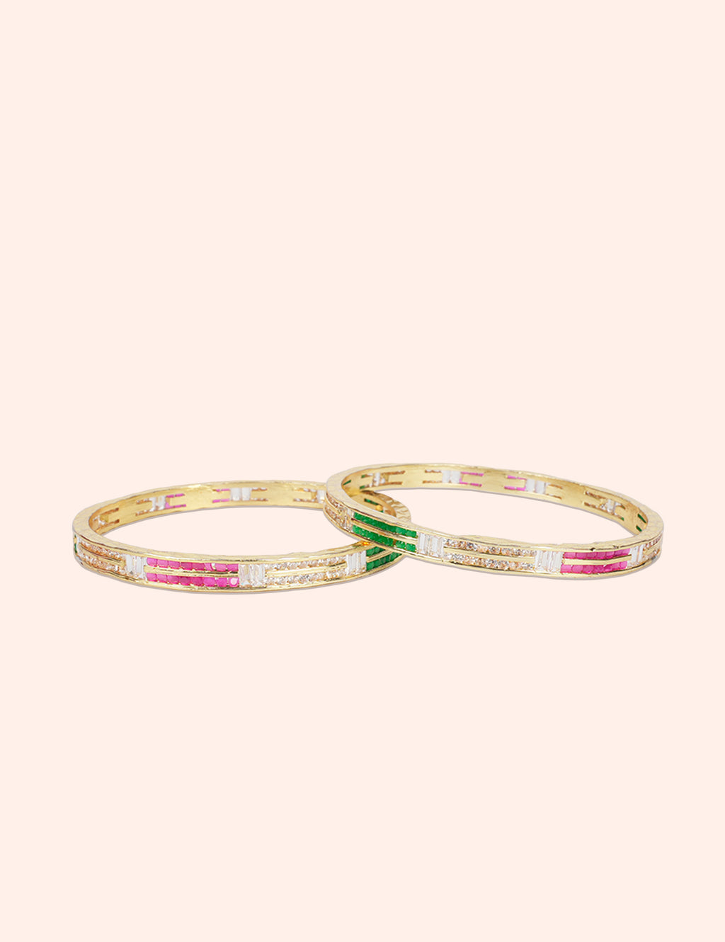 Green Shine Royal Bangles