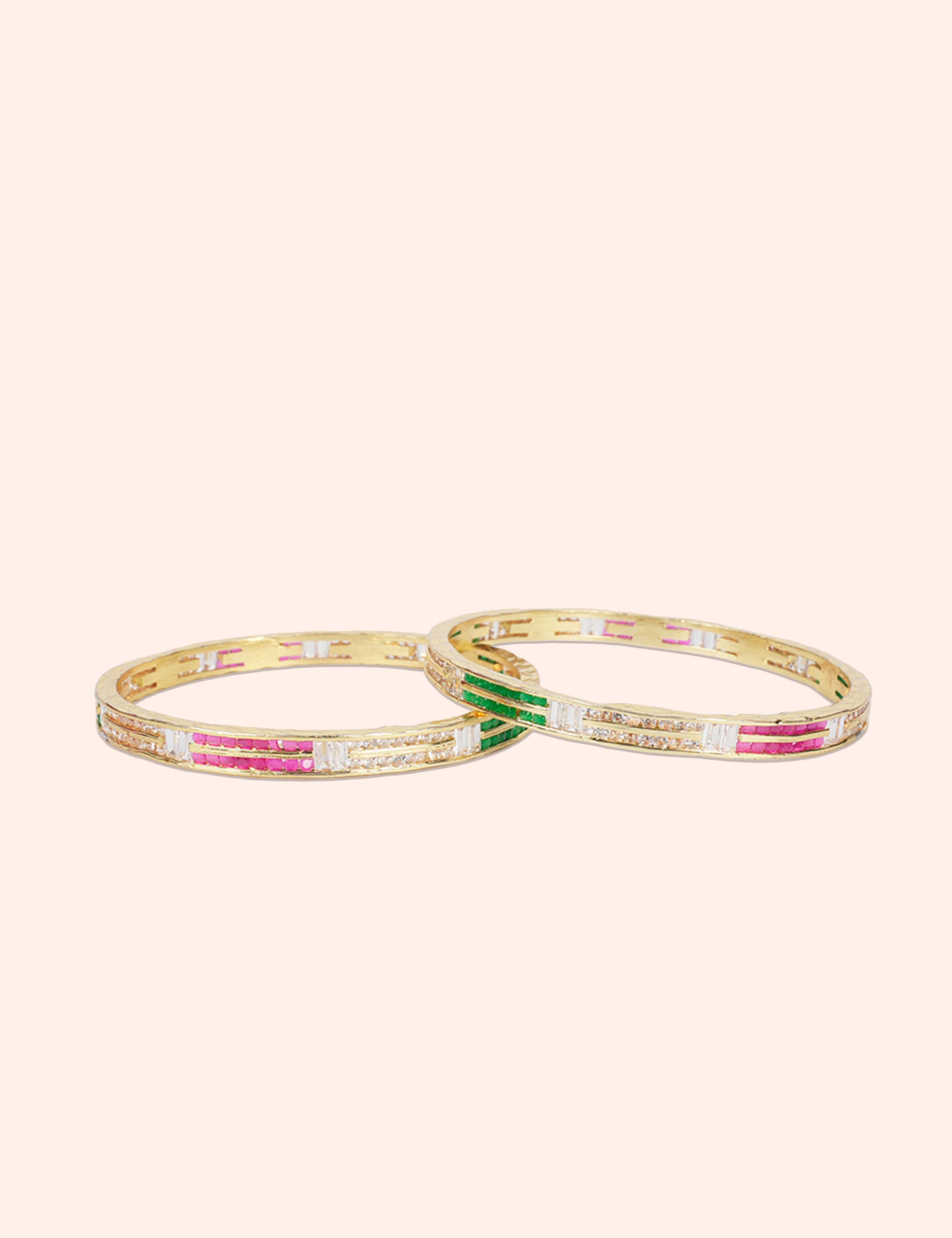 Green Shine Royal Bangles