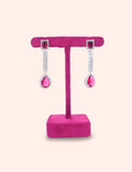 Pink Glow Chain Earrings