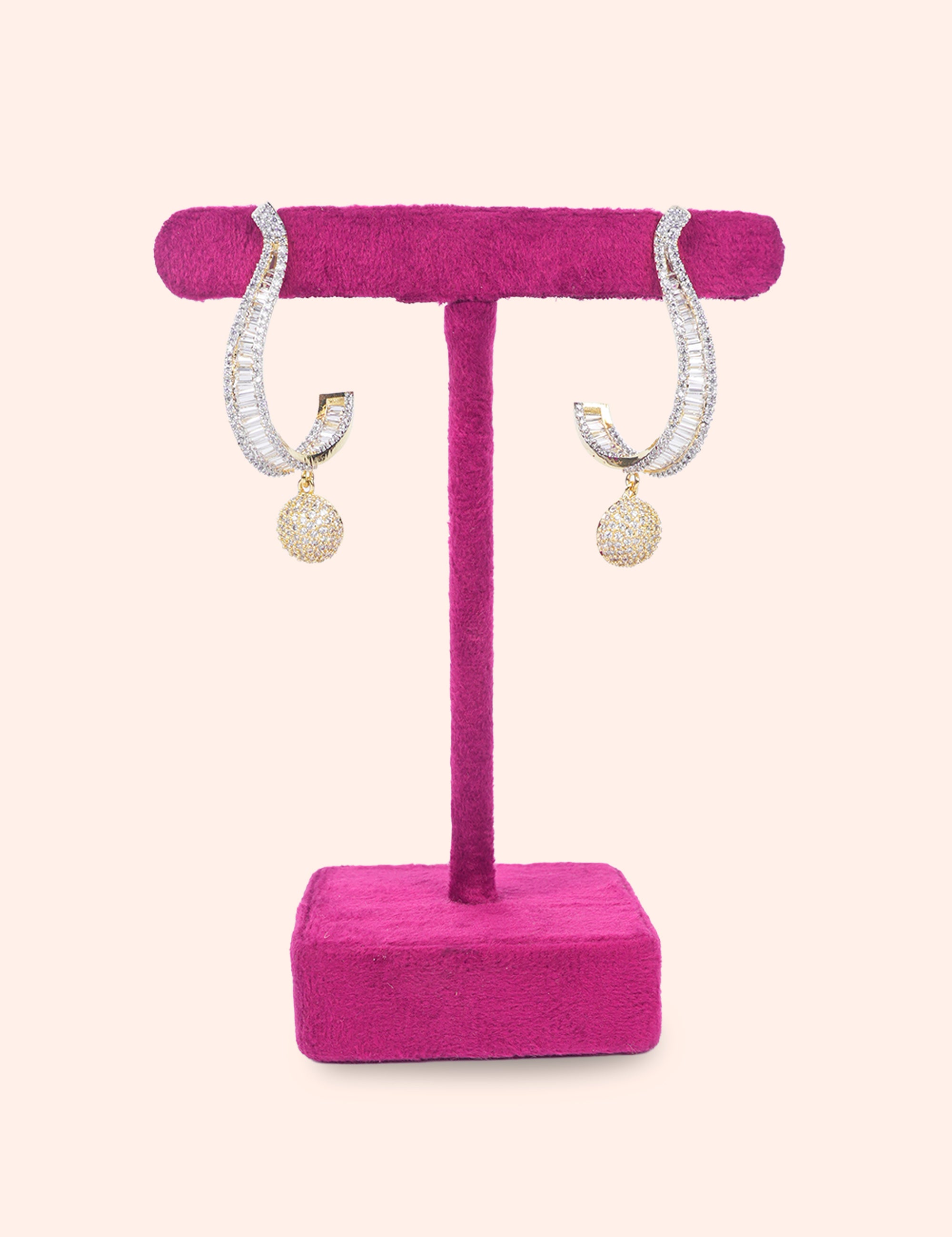 Shine Ball Hoop Earrings