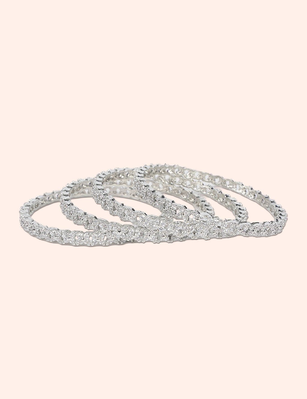 Floral Sparkle Bangle Set