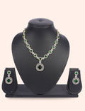 The Veridian Round & Zirconia Diamond Statement Set by N Dazzles Designs