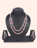 Ruby Royale & Zirconia Diamond Statement Set by N Dazzles Designs