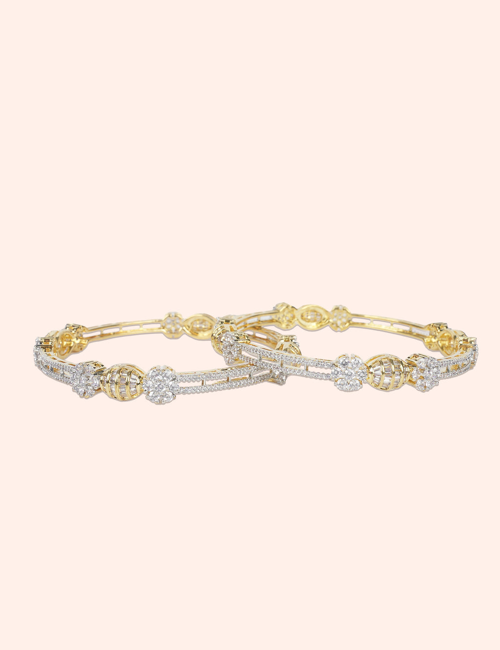 Fancy Gold Bead Bangles