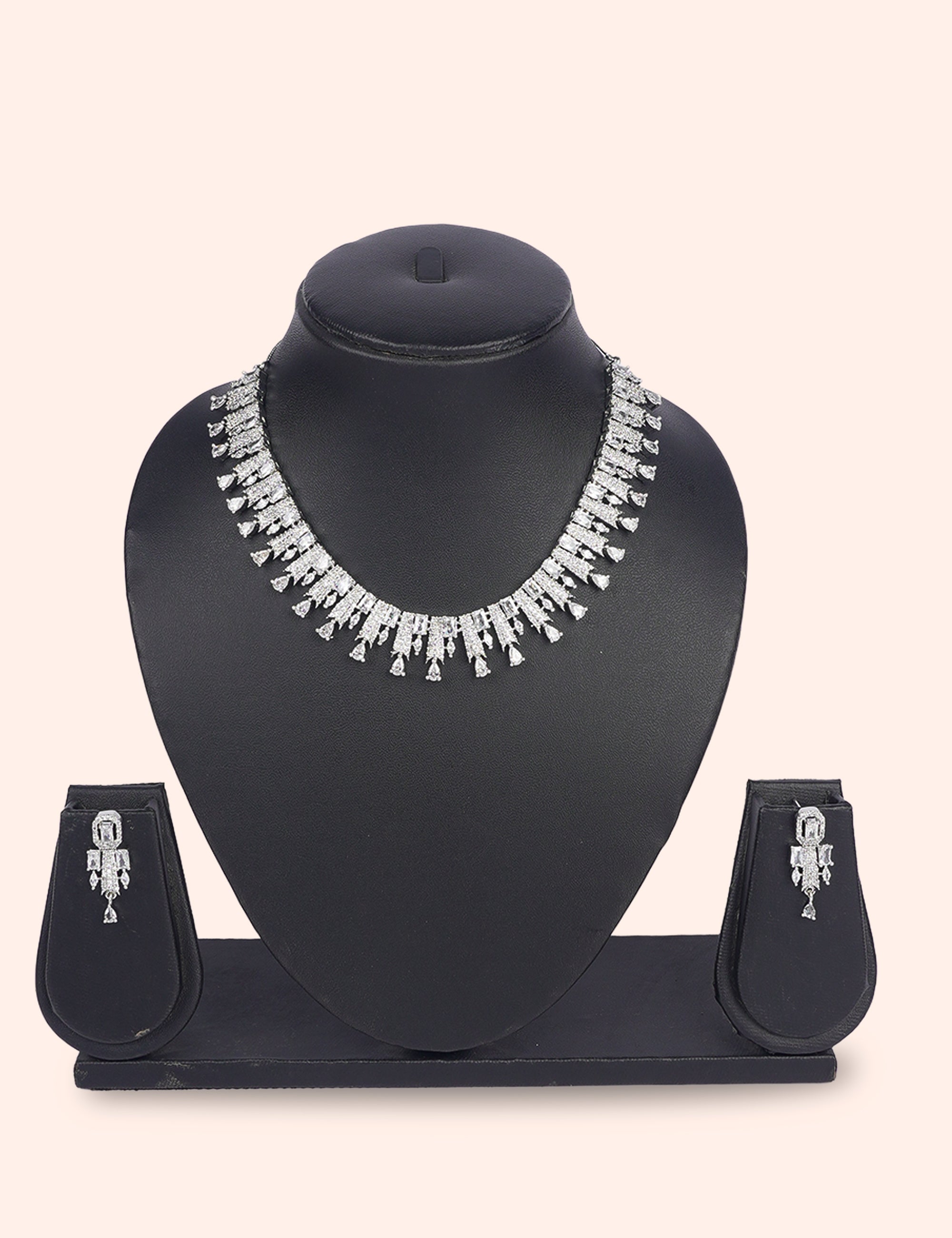 Moonfall Set & Zirconia Diamond Statement Set by N Dazzles Designs