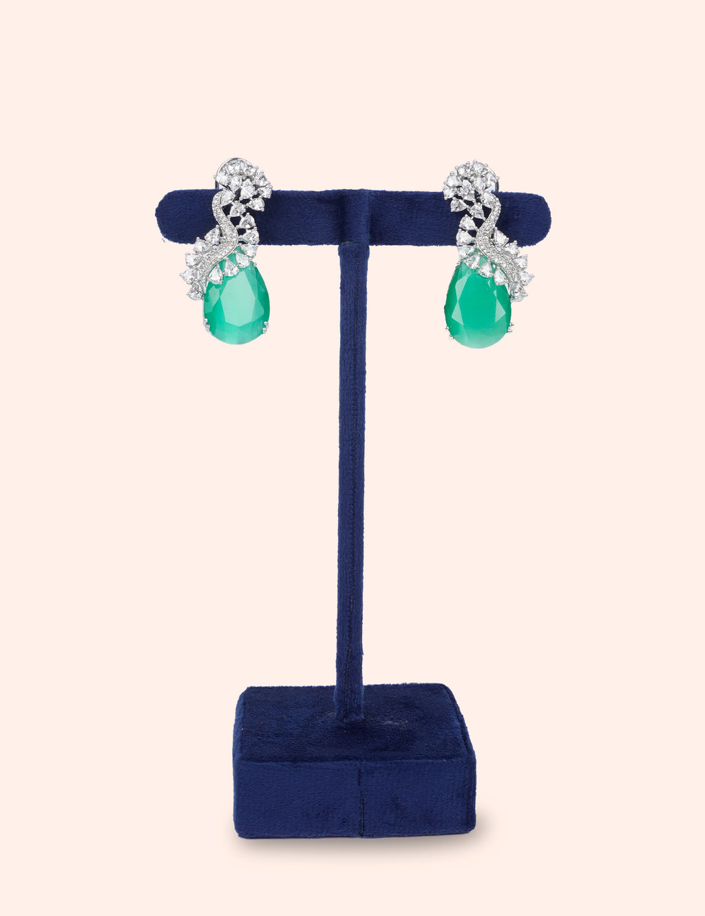 Emerald Drop Spark Earrings