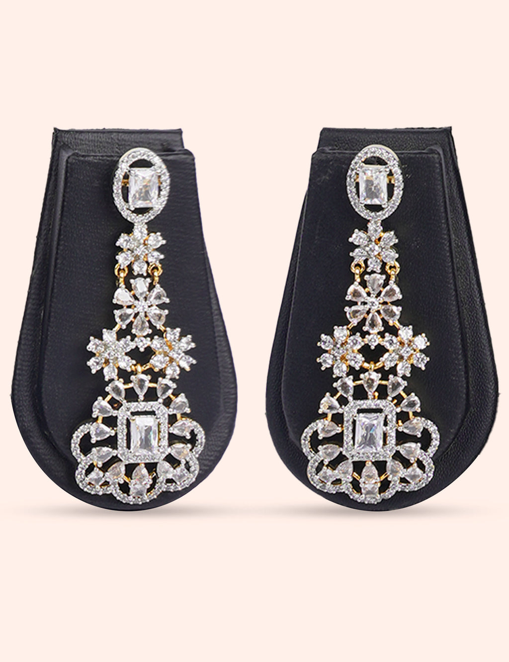White princess & Zirconia Diamond Statement Set by N Dazzles Designs