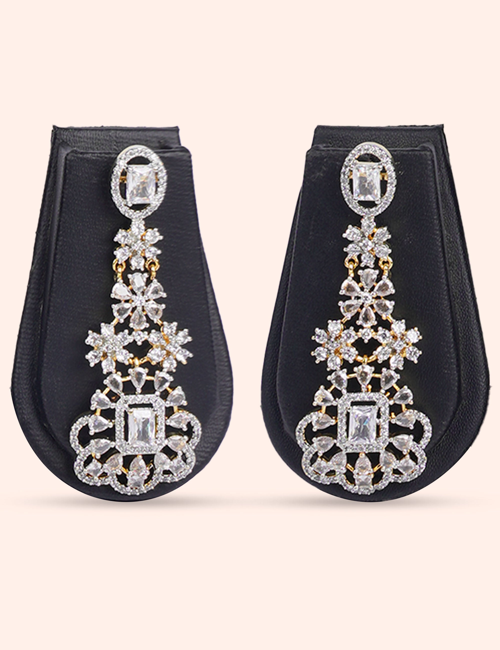 White princess & Zirconia Diamond Statement Set by N Dazzles Designs