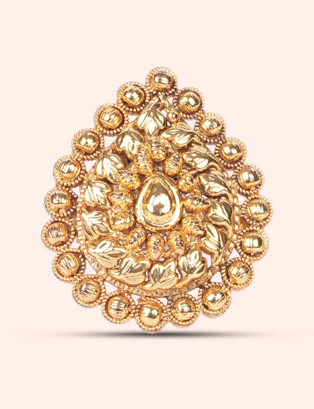Gold Leaf Design Statement Ring