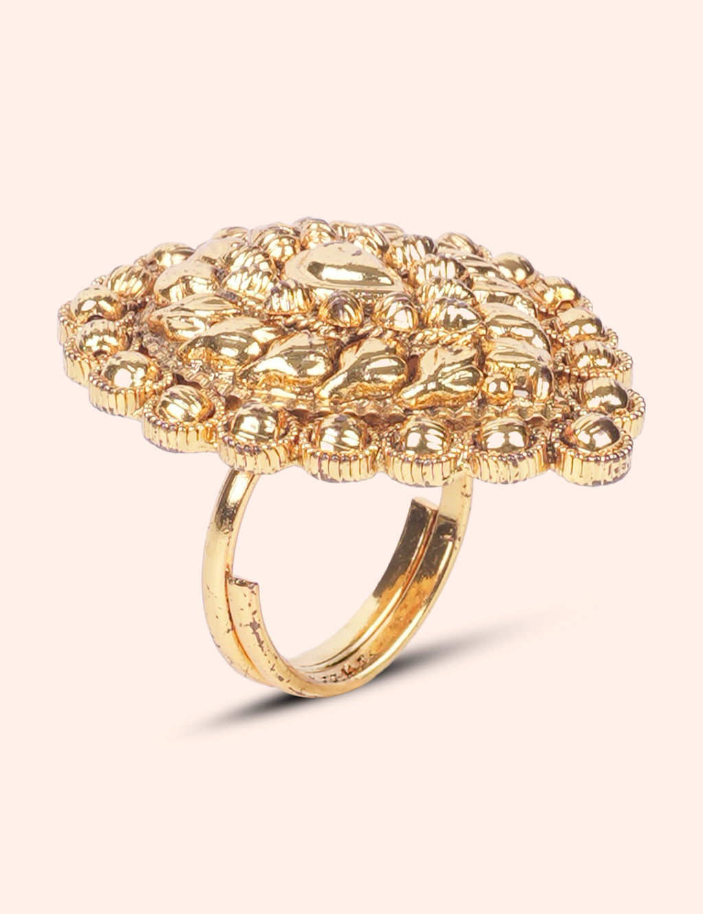 Gold Leaf Design Statement Ring