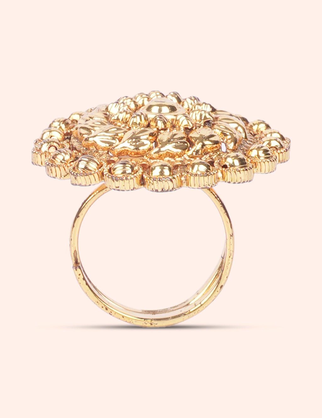 Gold Leaf Design Statement Ring