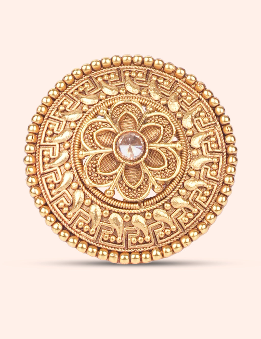 Gold Mandala Style Ring