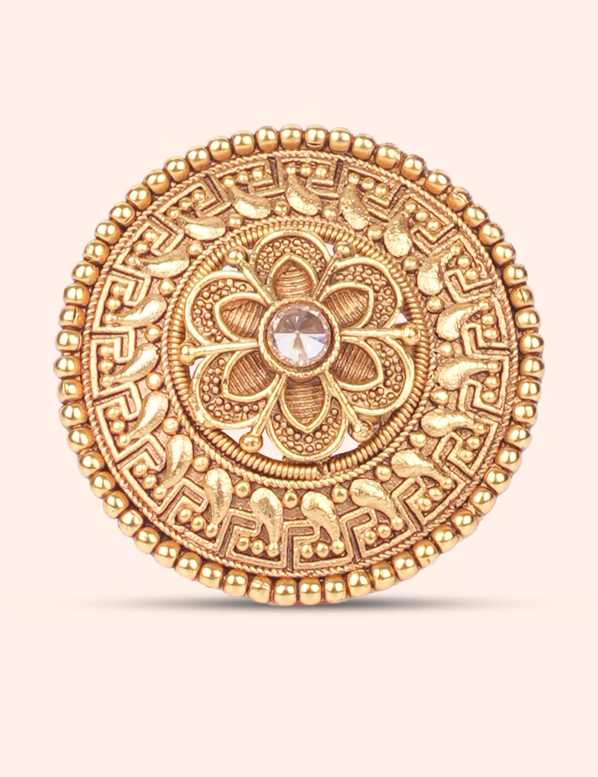 Gold Mandala Style Ring