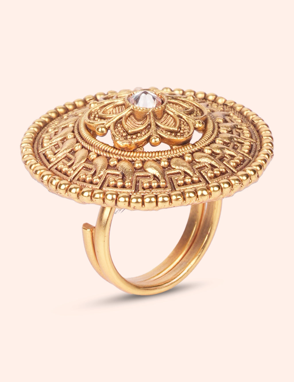 Gold Mandala Style Ring