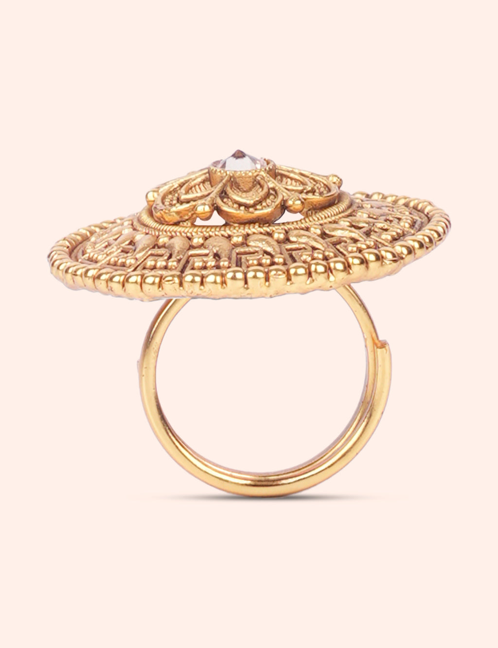 Gold Mandala Style Ring