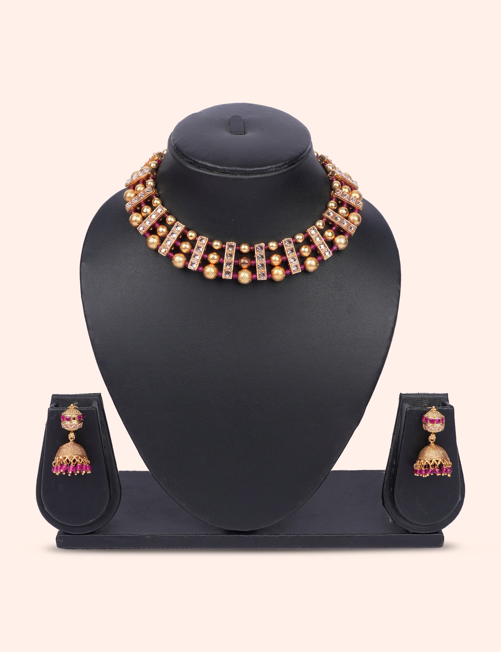 Ruby Accent Kundan Choker