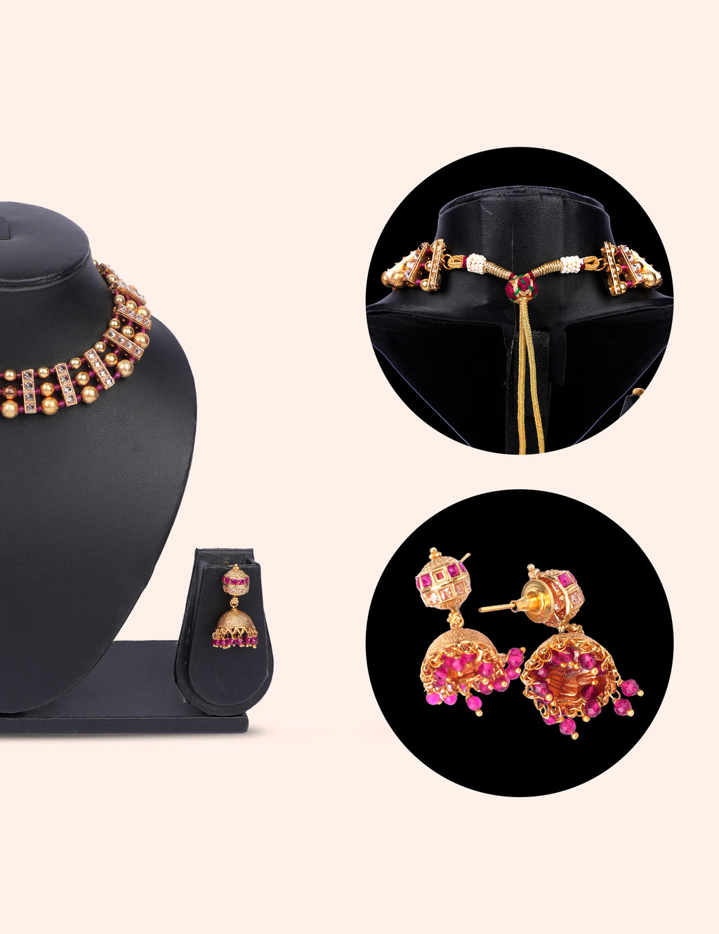 Ruby Accent Kundan Choker