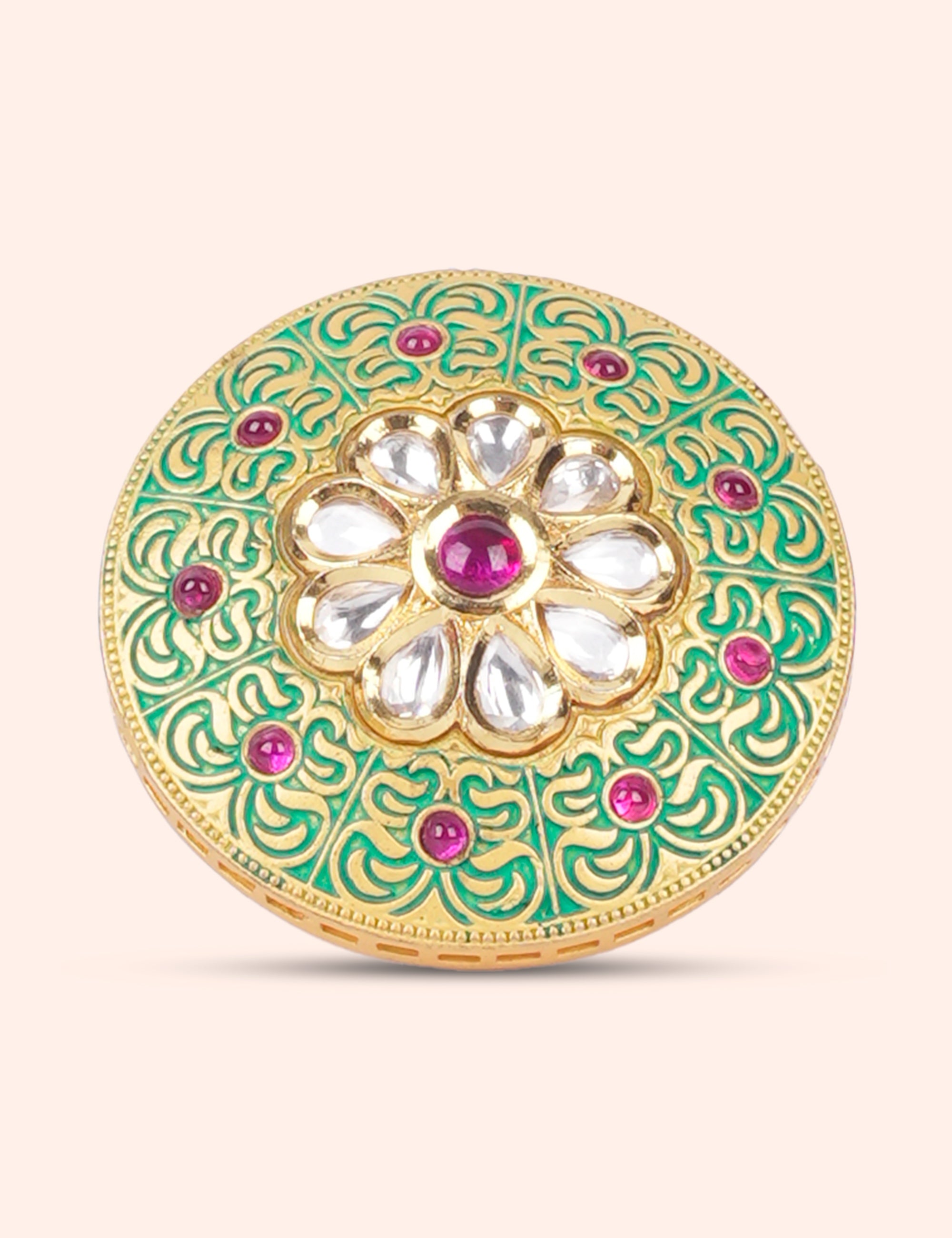 Heritage Floral Meenakari Ring