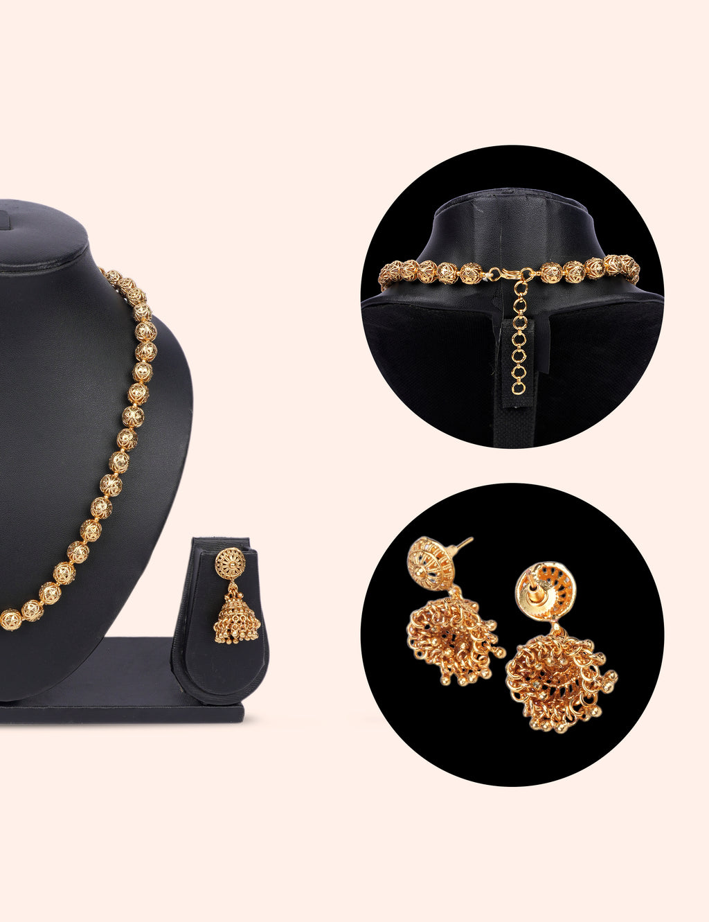 Antique Gold Bead Mala Set