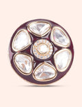 Rajwadi Kundan Flower Ring