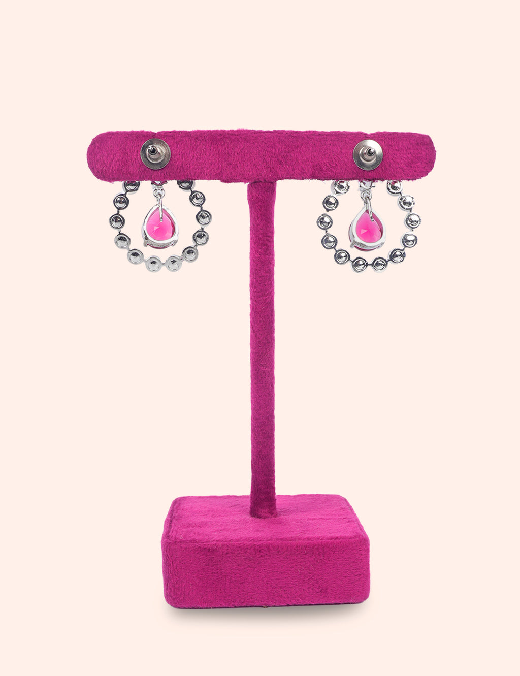 Pearl Circle Ruby Drops